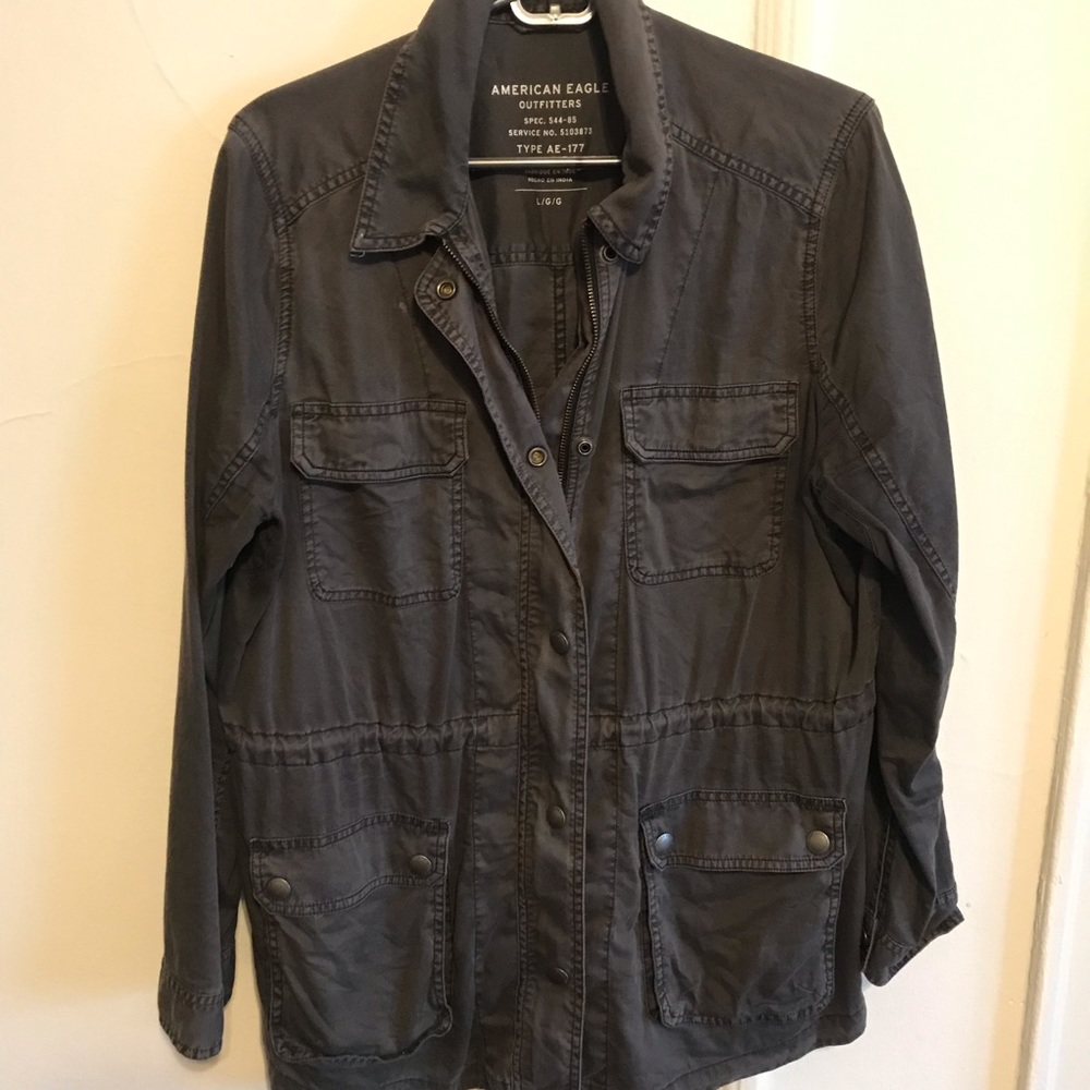 Navy American Eagle Utility Jacket